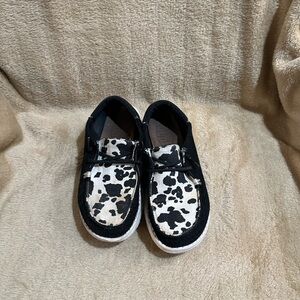 Hey dude cow print shoes